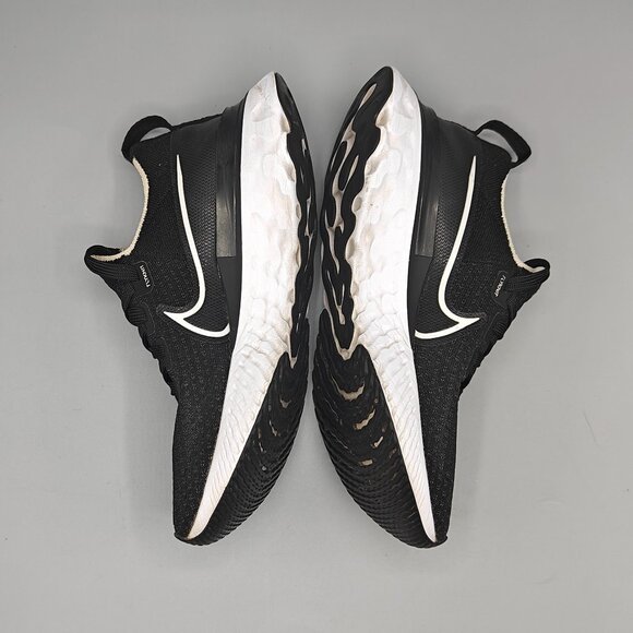 Nike React Infinity Flyknit Shoes Women's 7 Black White Running Sneaker - Picture 6 of 11